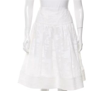 Moschino white floral patterned skirt - 10